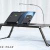 Gadgets Sharper Image | Laptop And Tablet Tray With Built-In Charger By Sharper Image