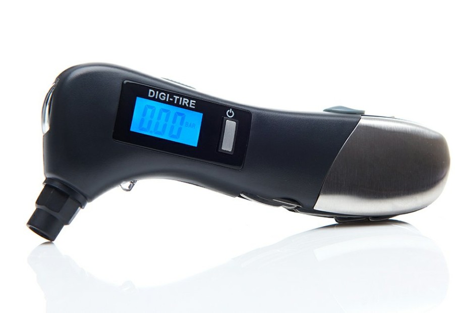 Gadgets Sharper Image | Car Emergency Tool With Digital Tire Gauge By Sharper Image