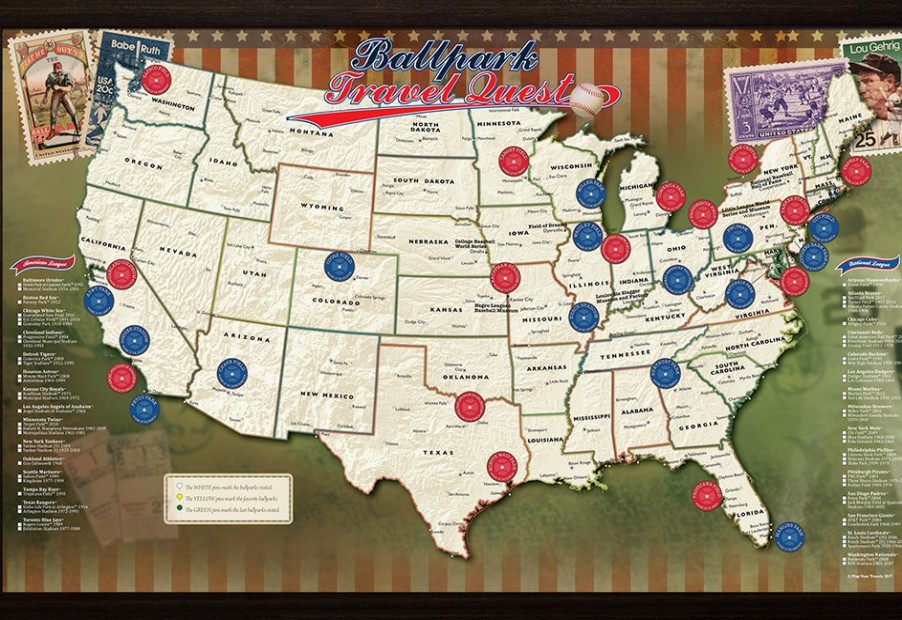 Sports Fanatics Jessen Media | Mlb Ballpark Map