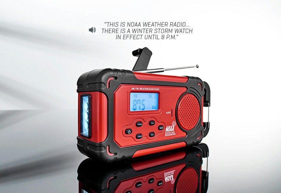 Gadgets Sharper Image | Emergency Solar Hand Crank Radio By Sharper Image