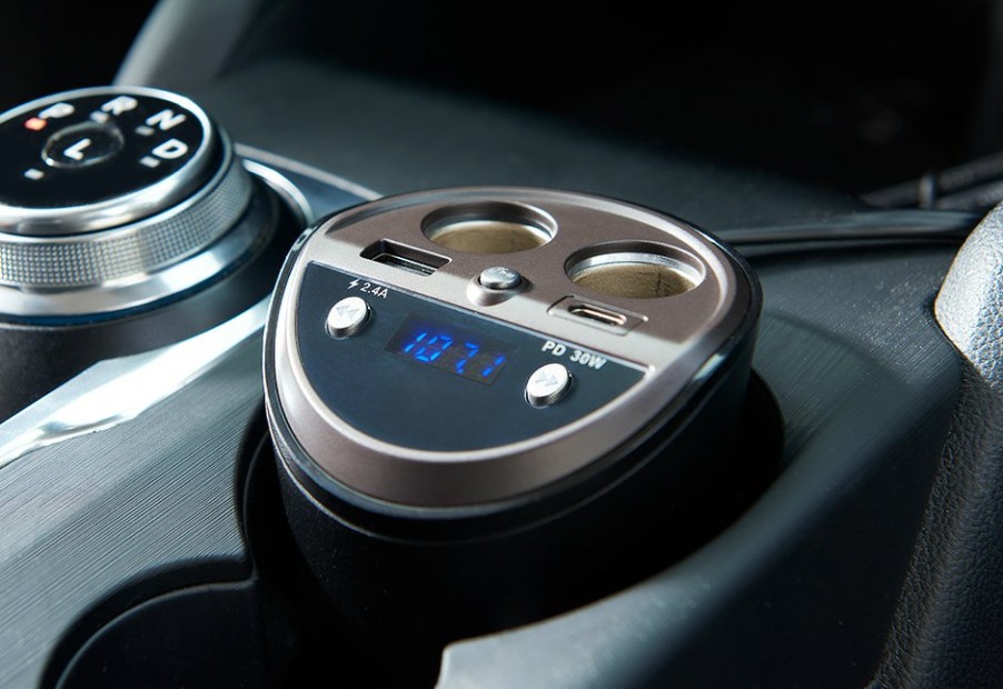 Travel & Auto Foto Electric Supply Co. INC | Cupholder Power Station And Bluetooth Transmitter