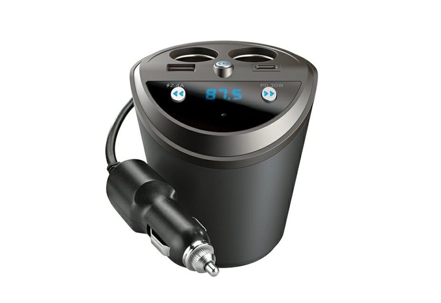 Travel & Auto Foto Electric Supply Co. INC | Cupholder Power Station And Bluetooth Transmitter