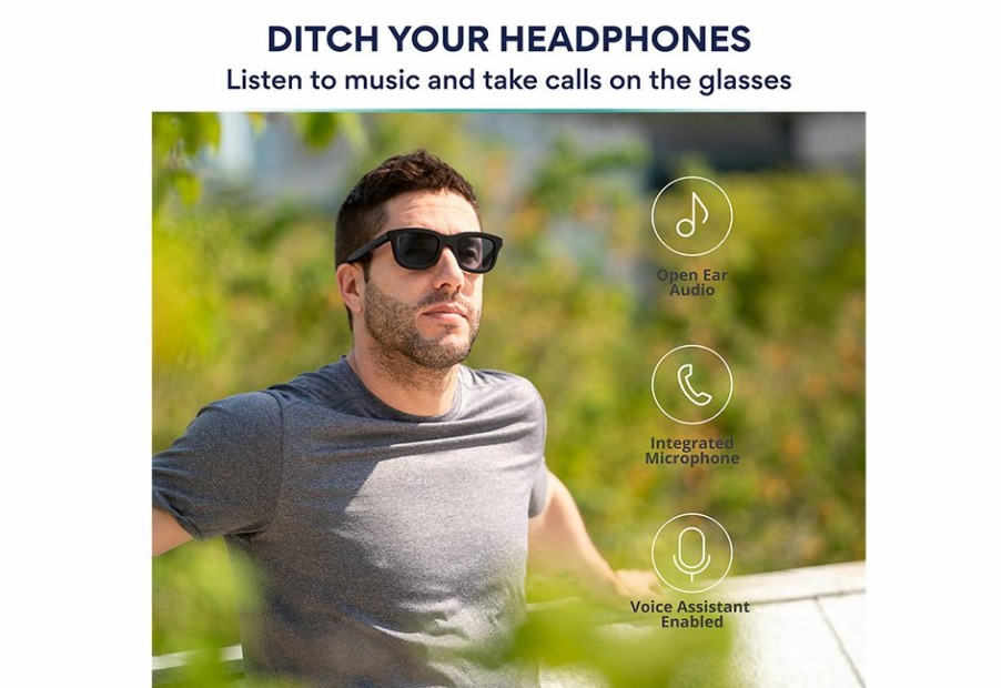 Outdoor Living VLC Distribution Co. | App-Enabled Tint Changing Smart Sunglasses With Audio