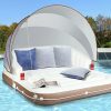 Outdoor Living GoPlus (Costway) | Floating Pool Lounge With Canopy