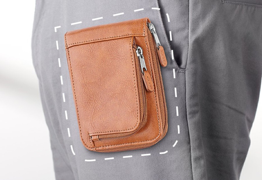 Travel & Auto Kingport Industries, LLC | Minimalist Zippered Rfid Front Pocket Wallet