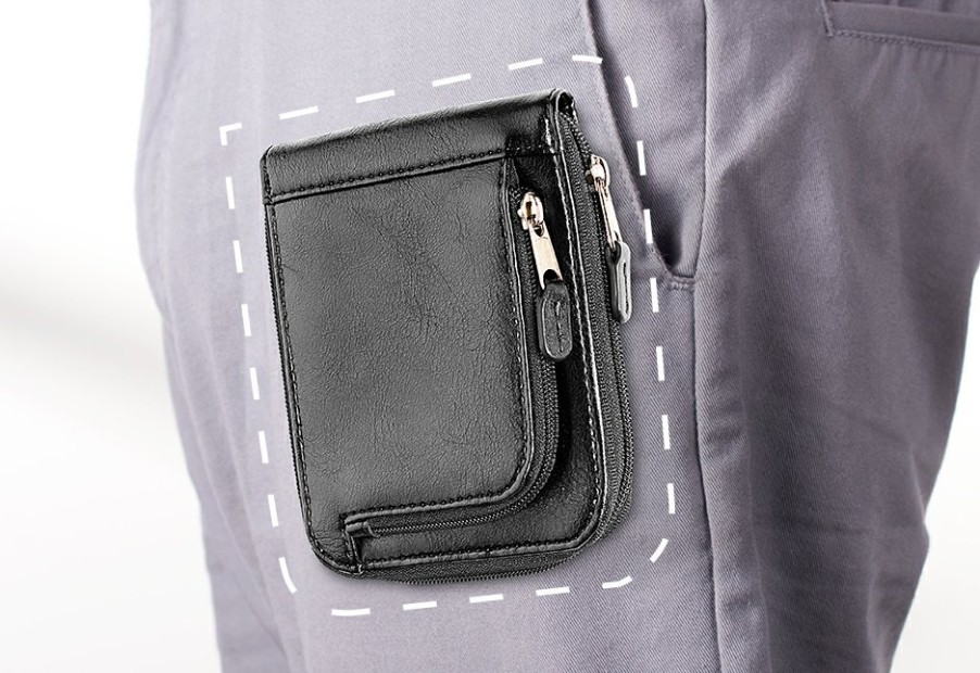 Travel & Auto Kingport Industries, LLC | Minimalist Zippered Rfid Front Pocket Wallet