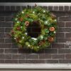 Outdoor Living Camelot SI, LLC | 30" Cordless Pre-Lit Indoor/Outdoor Wreath