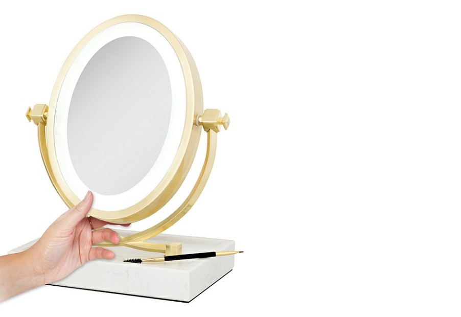 Home Zadro Inc | Lighted Oval Vanity Mirror With Marble Tray