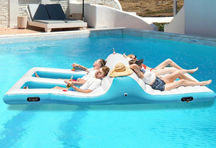 Outdoor Living GoPlus (Costway) | Floating 4 Person Inflatable Lounge Raft