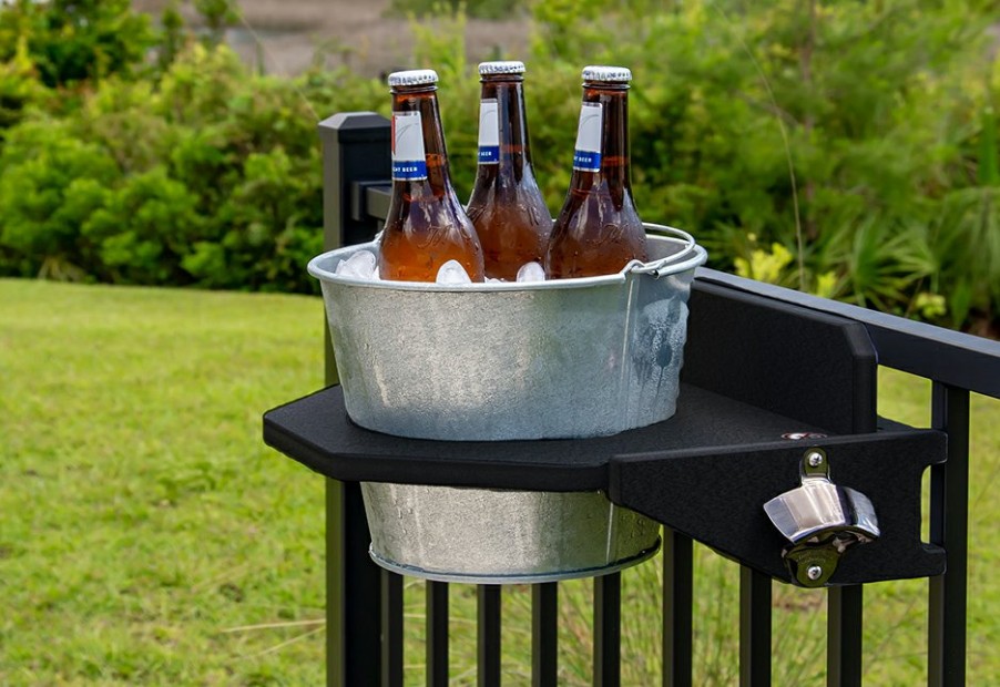 Kitchen & Entertaining Balconista, LLC | Patio Rail Beverage Caddy