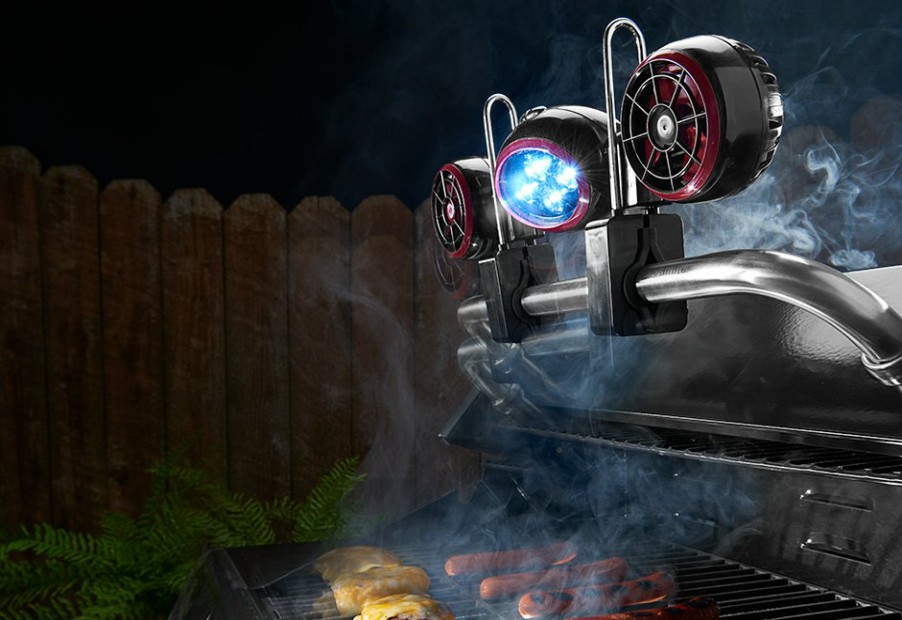 Kitchen & Entertaining Sharper Image | Bbq Grill Light And Fan By Sharper Image