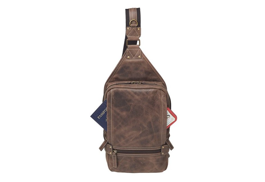 Travel & Auto Kingport Industries, LLC | Buffalo Leather Sling Backpack