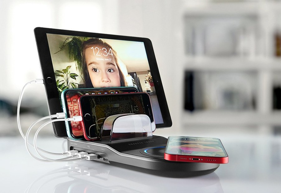 Gadgets Sharper Image | 2-In-1 Usb Charging Station By Sharper Image