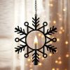 Home Xodus Innovations | Flameless Hanging Snowflake Candles (Set Of 4)