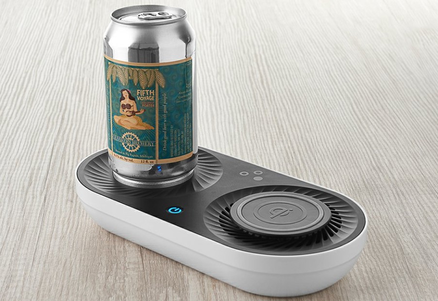 Man Cave Sharper Image | Heating/Cooling Beverage Base With Wireless Charging By Sharper Image