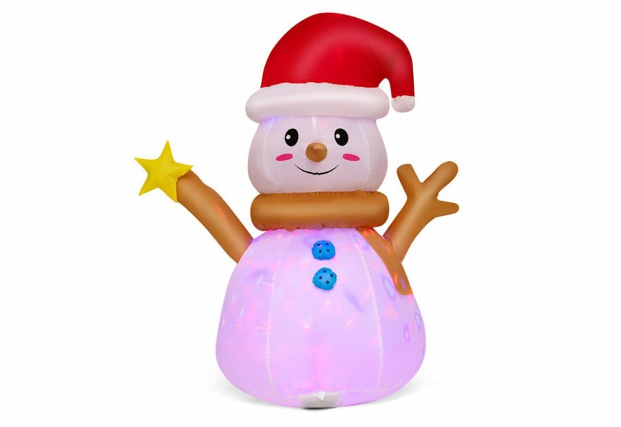 Home GoPlus (Costway) | 4-Ft. Inflatable Snowman With Rotating Led Lights